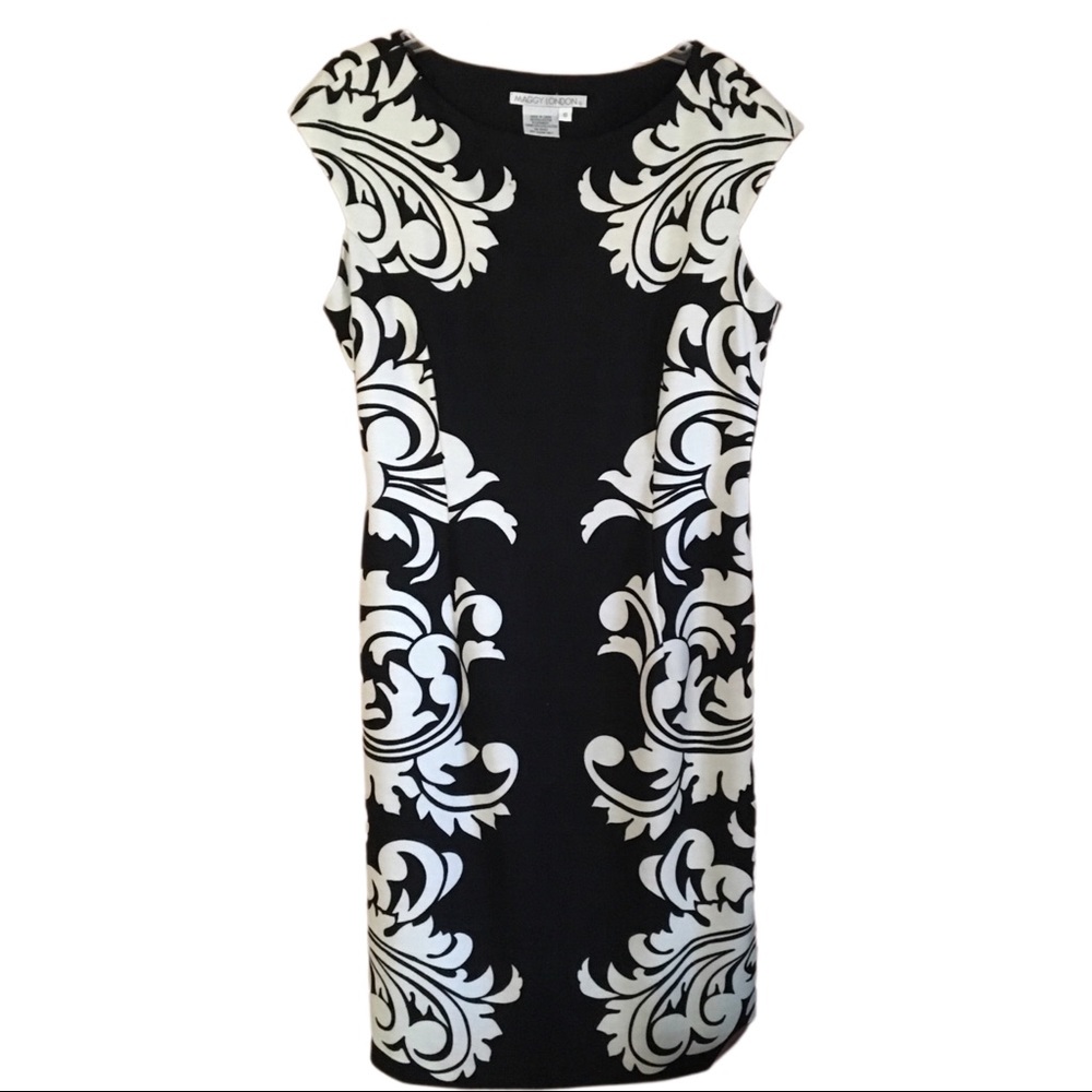 Maggy London Abstract Sleeveless Shift Dress